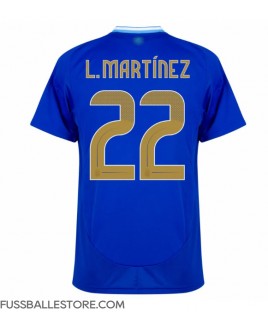 Günstige Argentinien Lautaro Martinez #22 Auswärtstrikot Copa America 2024 Kurzarm